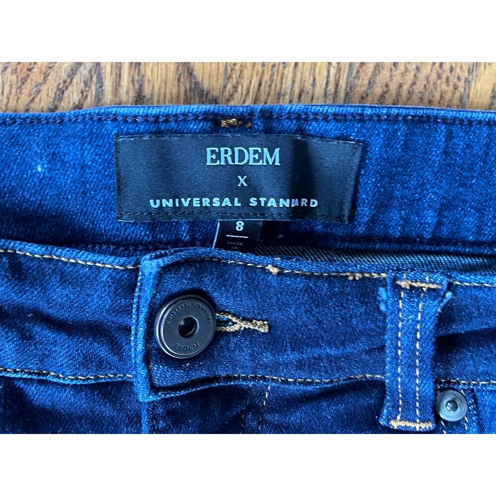Erdem x Universal Standard Blue Wide Leg Jeans Pants Trousers  Women's Size 8 - Picture 3 of 10